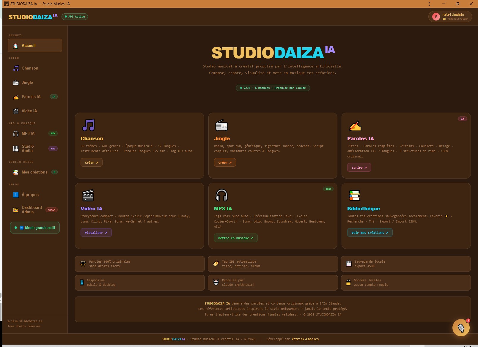 StudioDaiza IA — studio de création musicale par intelligence artificielle